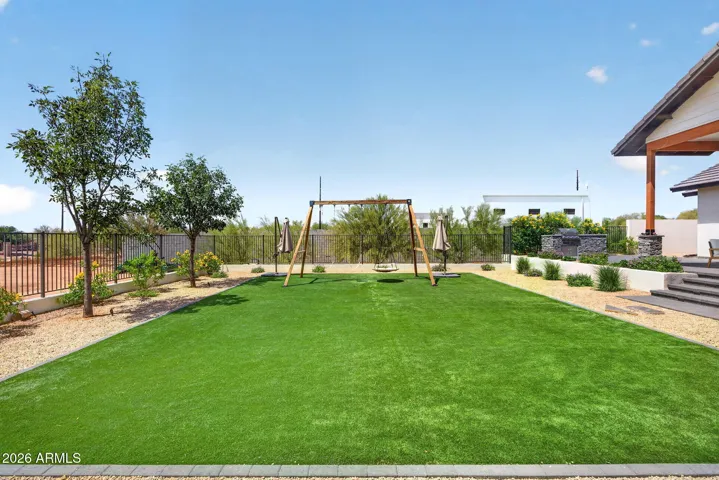 Spacious backyard