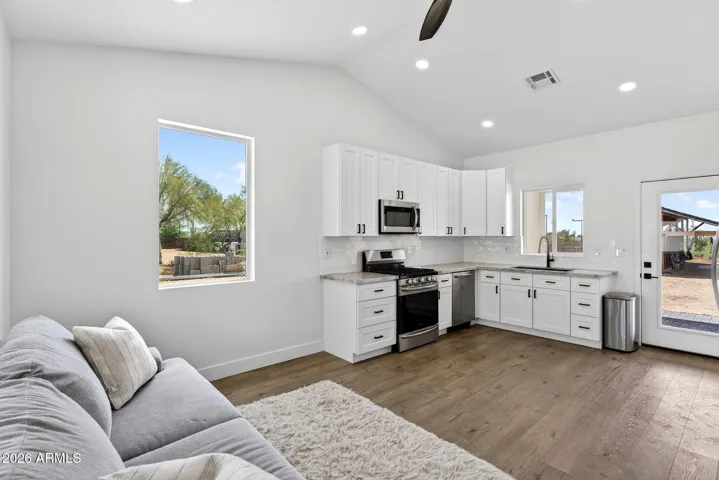 Guest casita kitchen from living area