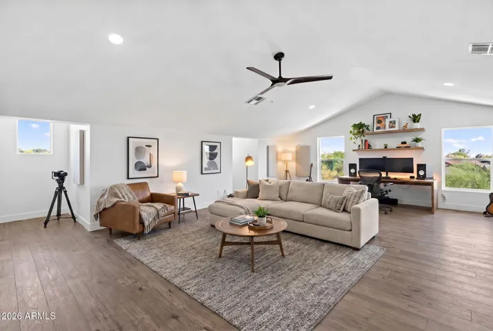 Virtually staged Upstairs loft