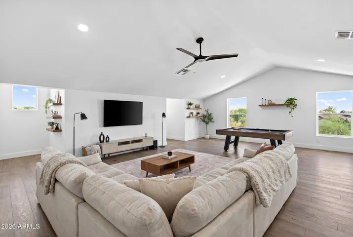 Virtually staged upstairs loft