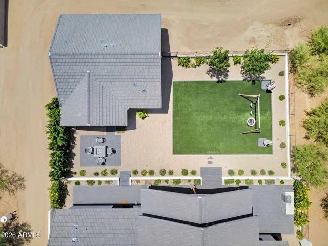 aerial of casita (top) home (bottom)