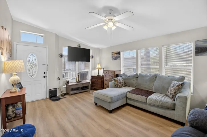 Living Room Area, vaulted ceilings, lots of natural light