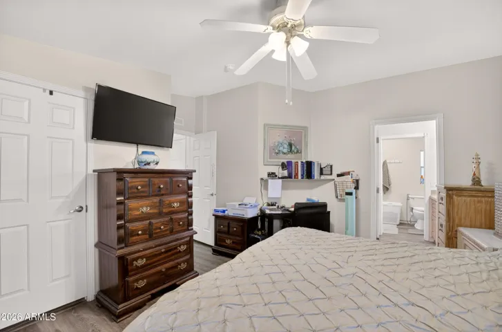 Primary Bedroom is LARGE! Walk in Closet, Walk in Shower