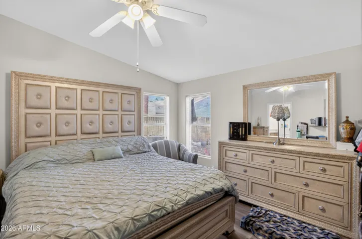 Primary Bedroom is LARGE! Walk in Closet, Walk in Shower
