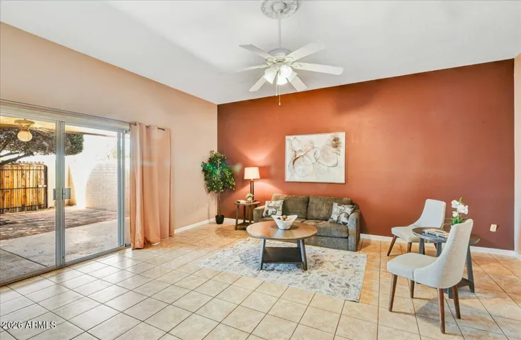 Large slider to the spacious private patio