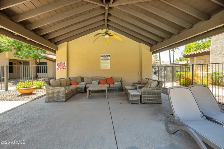 Shaded Cabana area! With plenty of chaise lounges, tables and chairs and umbrellas! Perfect for relaxing!
