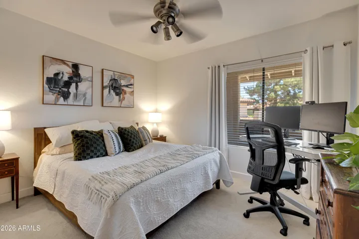 Wonderfully appointed primary with room for a work station!