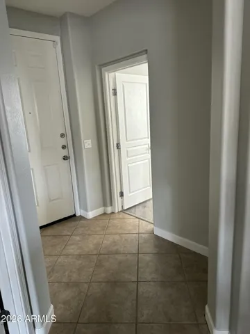 Front door to foyer