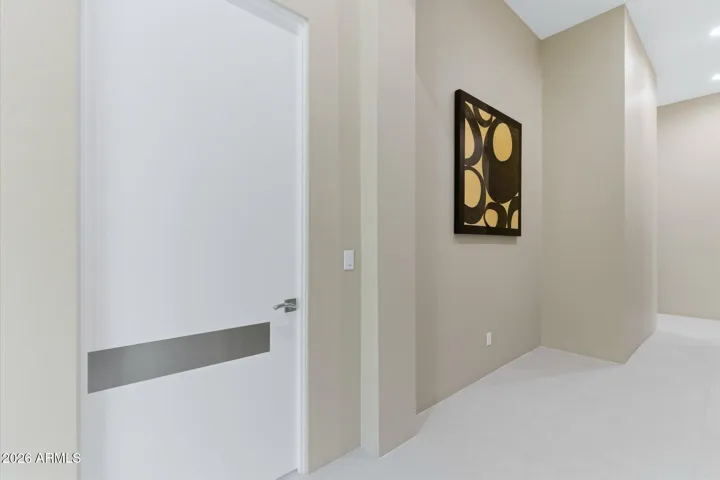 Custom solid 8' doors throughout the home