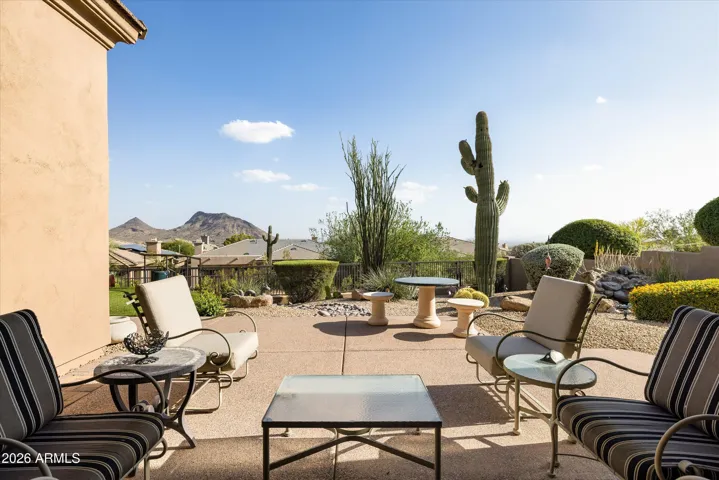 Enjoy coverd and uncovered patios with beautiful mountain views.