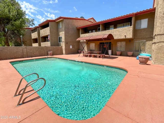 Community Pool with Covered Picnic Table Area