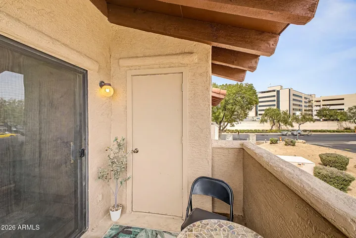 Storage off balcony