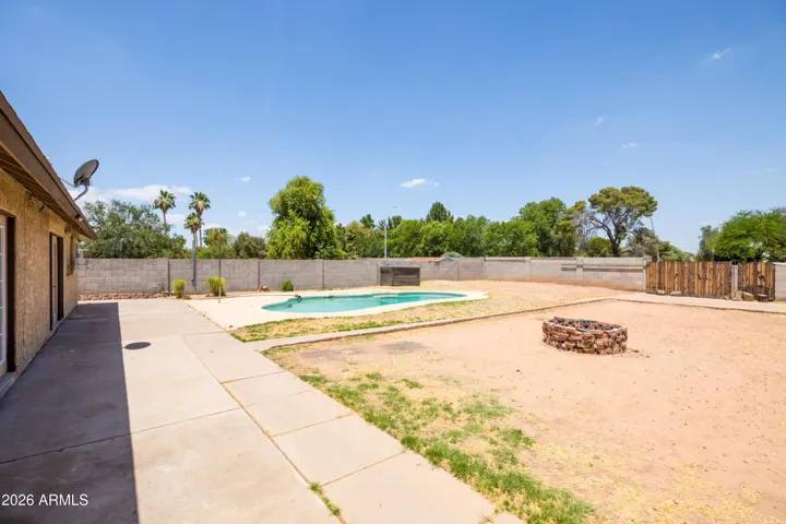 Large backyard