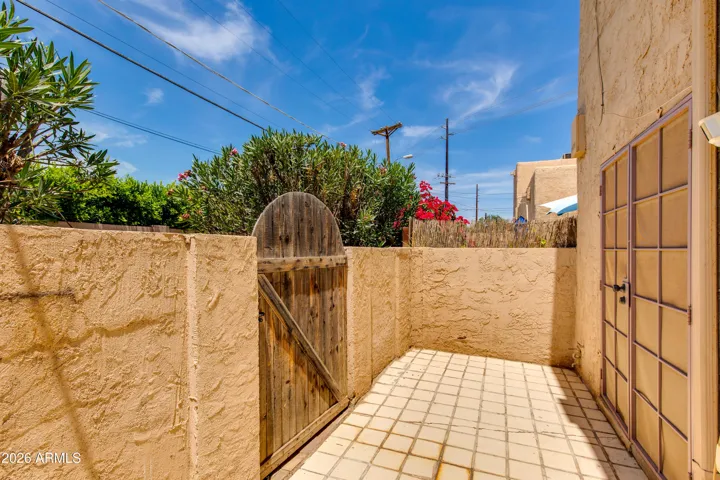 Back Patio with access from rear service road.