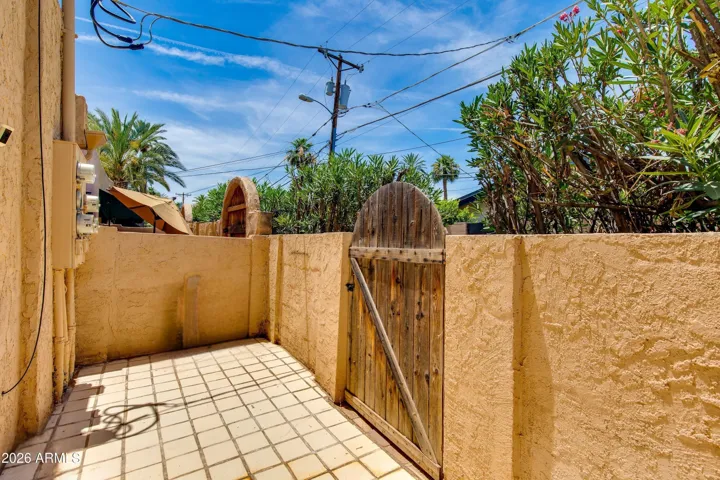 Back Patio with access from rear service road.