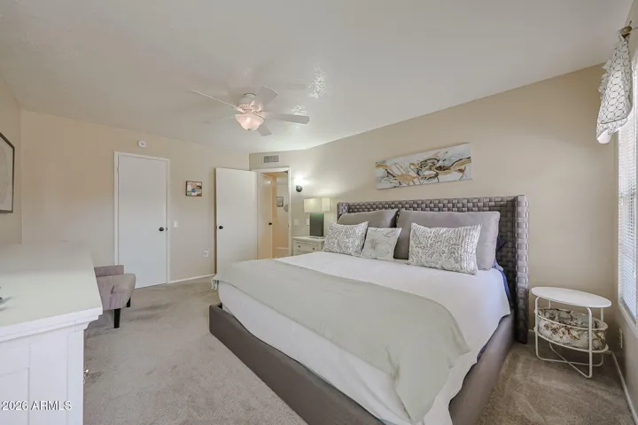 Beautifully appointed Primary bedroom