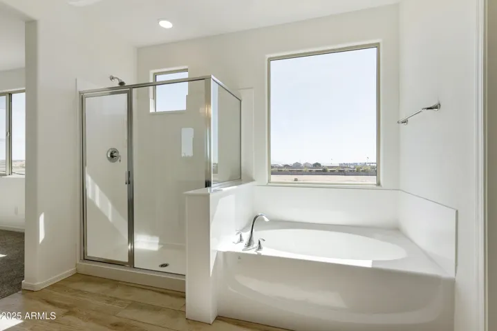 SEPERATE TUB AND SHOWER IN OWNER'S BATH