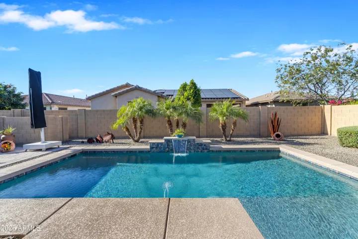 Sparkling pool with a waterfall, enjoy lazy afternoons or relaxing evenings.