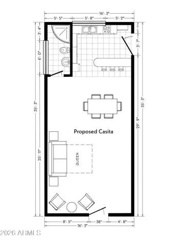 Proposed studio/guest casita.