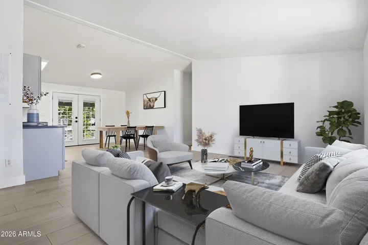 Virtually Staged Family Room