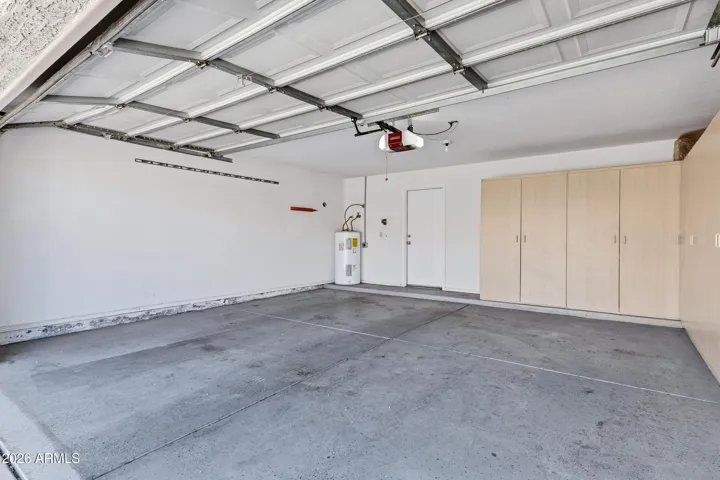 two car garage with storage