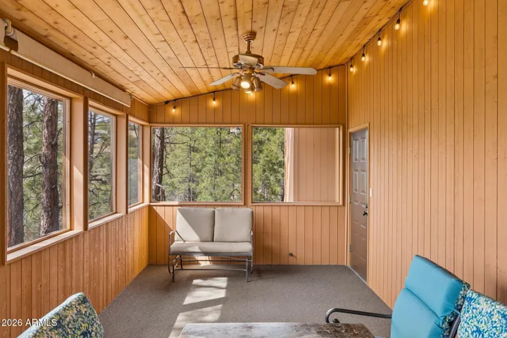Three season porch to enjoy the famous sunsets.