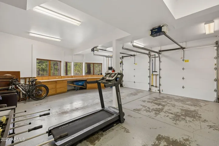Oversized garage.