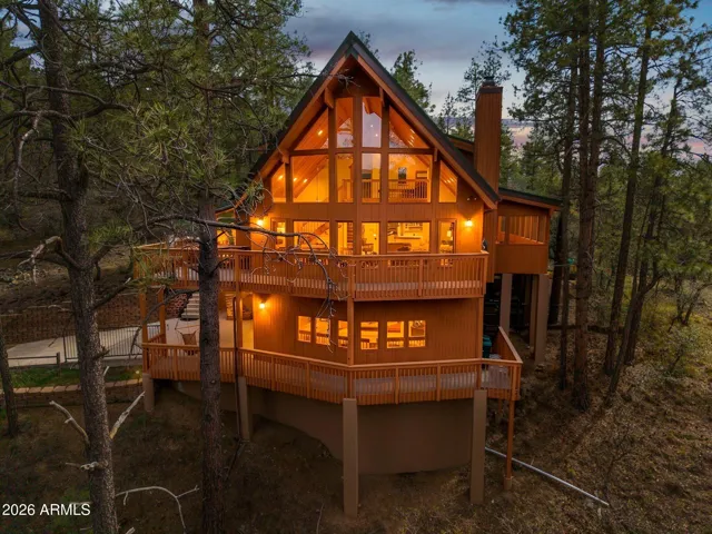Amazing A frame cedar home on 1.6 acres yet only 8 minutes to the town square.