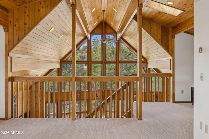 The natural light pours in from all of the amazing windows.