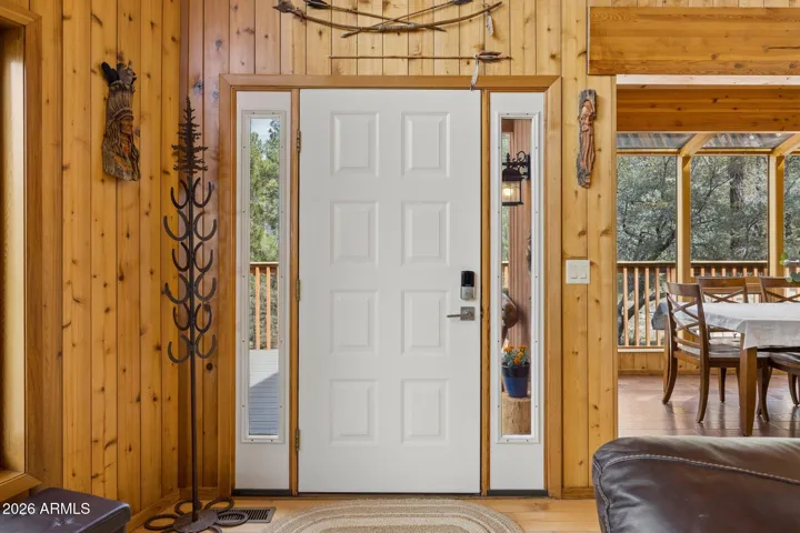 Front entry inside of the home.
