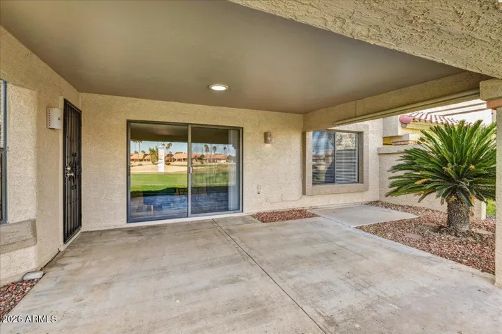 The end unit allows for a nice sized patio.