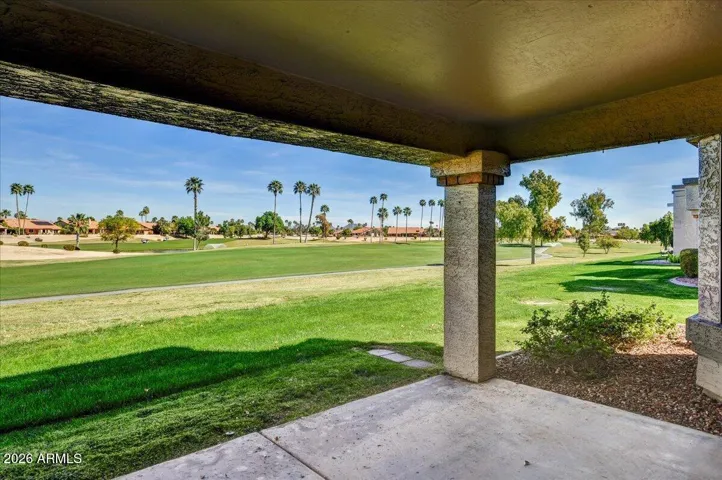 Expansive golf views with mountain and lake views