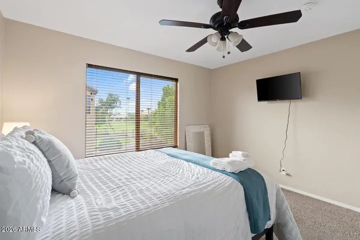 Spacious upstairs bedroom.