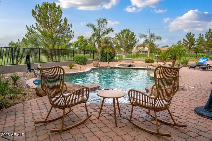 Another sitting area in back yard to take in the views.