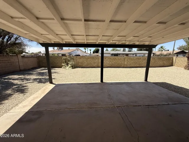 expansive covered patio for fun year round