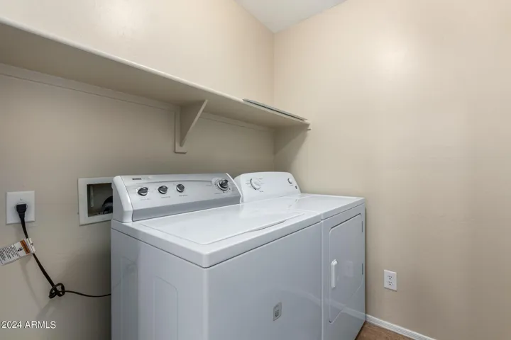 Washer and dryer are also included!