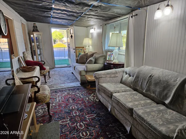 Living room, front door