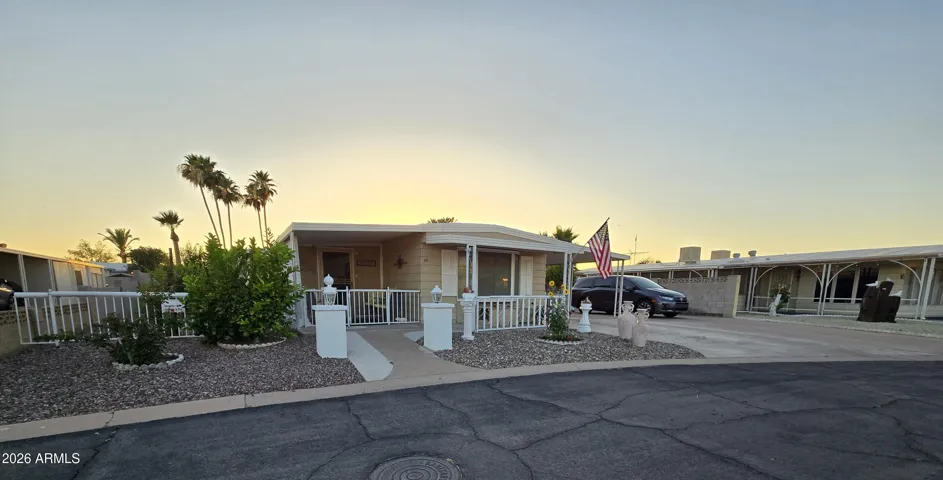 Sunset front of property