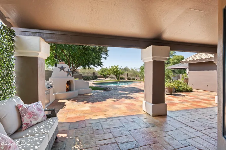 Built in Fireplace and BBQ