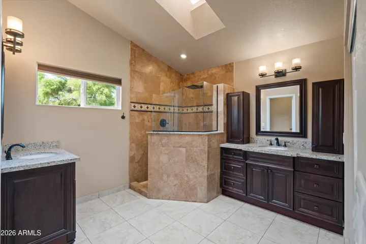 Primary Bath with double vanity.