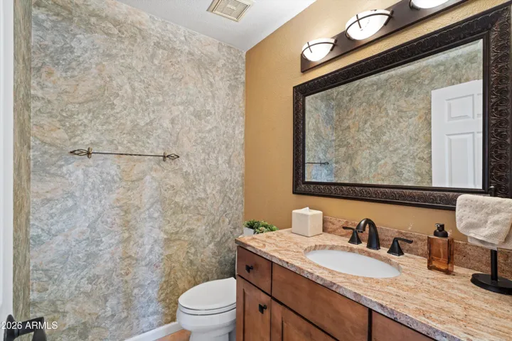 Powder Room off of the kitchen