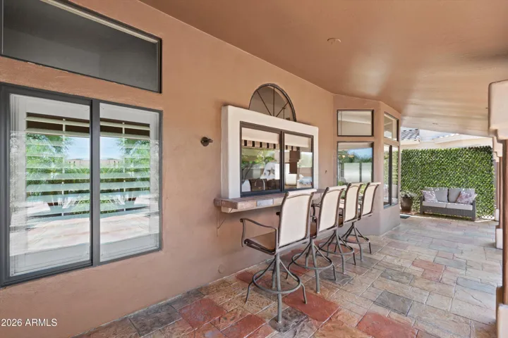 Pass thru window to the kitchen