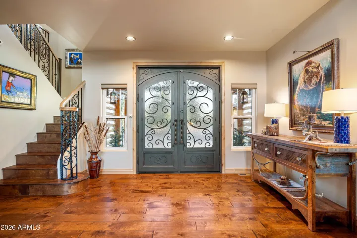 Custom Iron and glass door