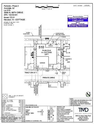3556 N 99th Drive Preliminary Plot Plan