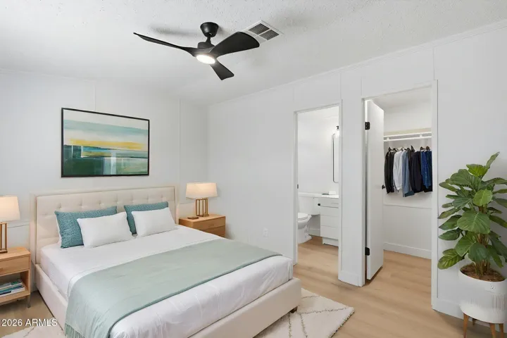 Primary bedroom - virtual staging