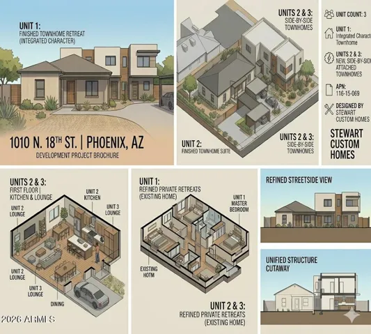 AI Generated Renditions Three Proposed Townhomes