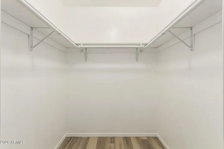 Walk-in closet in primary bedroom