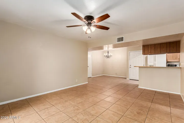 Great room with tile flooring