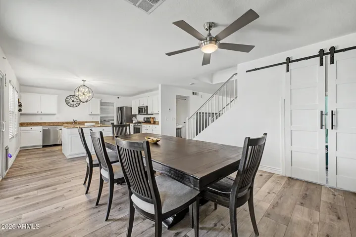 Spacious Kitchen and Dinette with windows overlooking the gorgeous backyard.