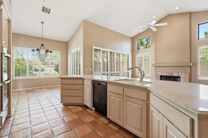Breakfast nook in kitchen